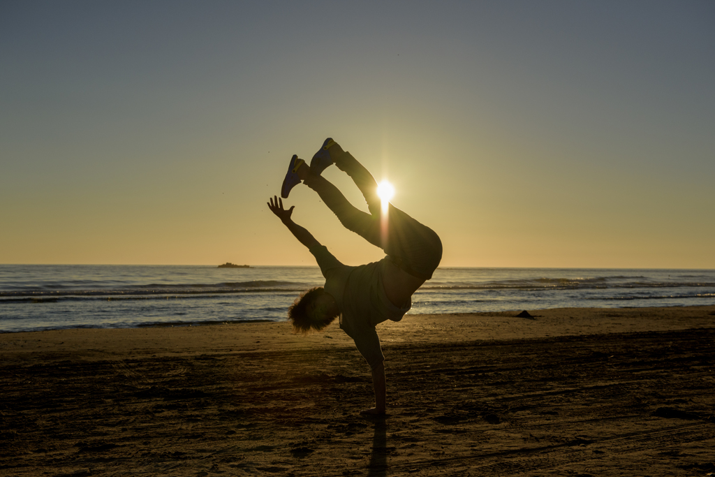 Dancing at the beach 