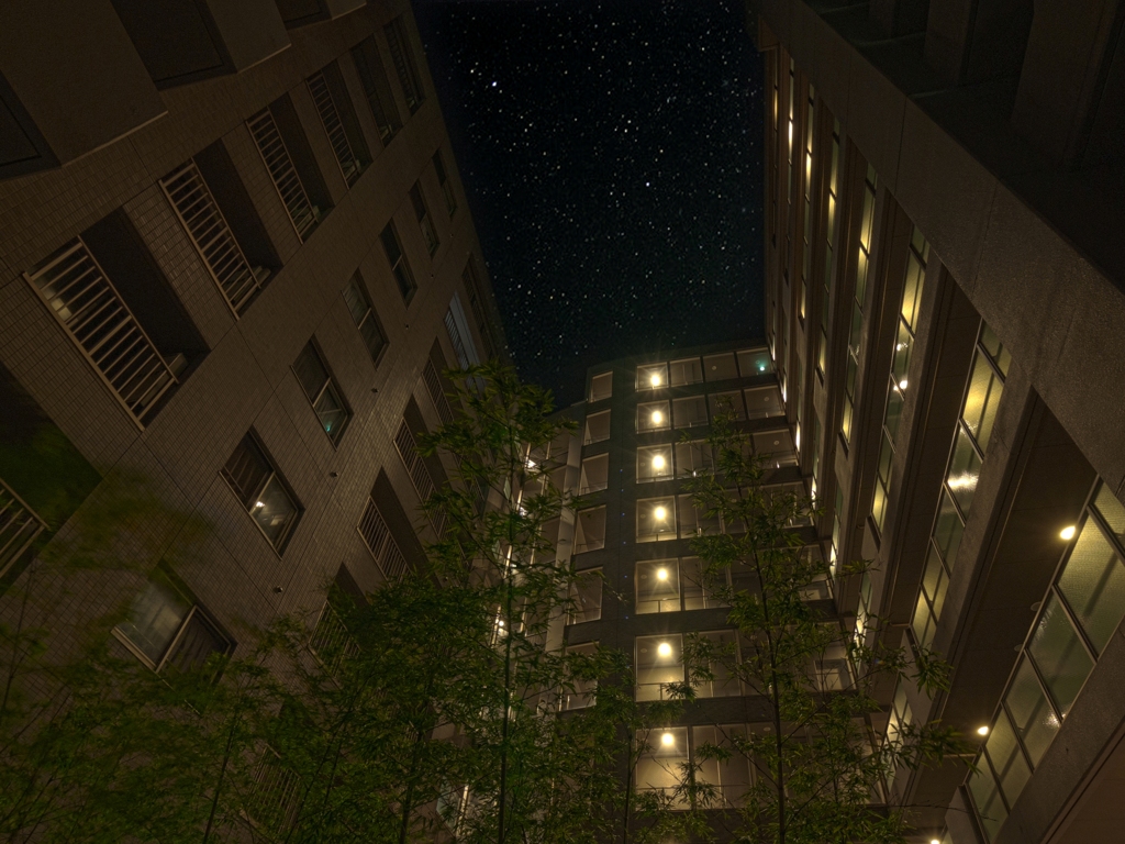 中庭のプラネタリウム