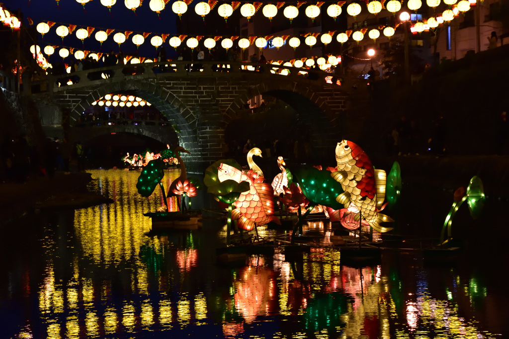 中島川公園の夜