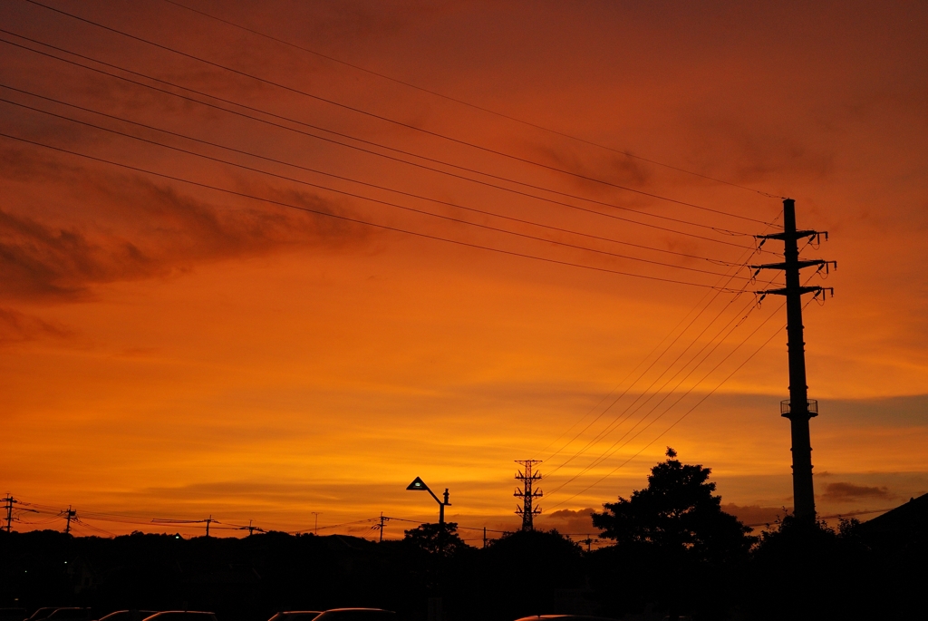嵐の前の夕焼け