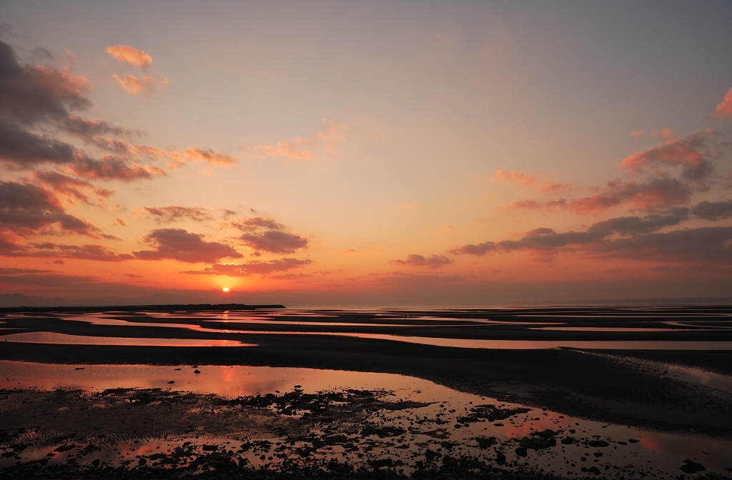 真玉海岸の夕日（４）