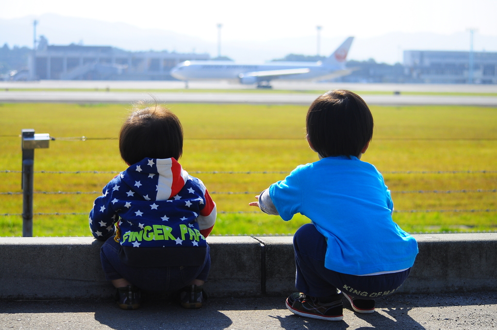 空港にて