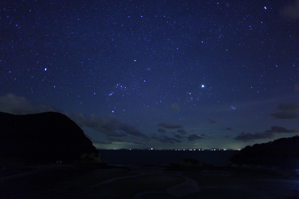 浦島浜からみた夜空