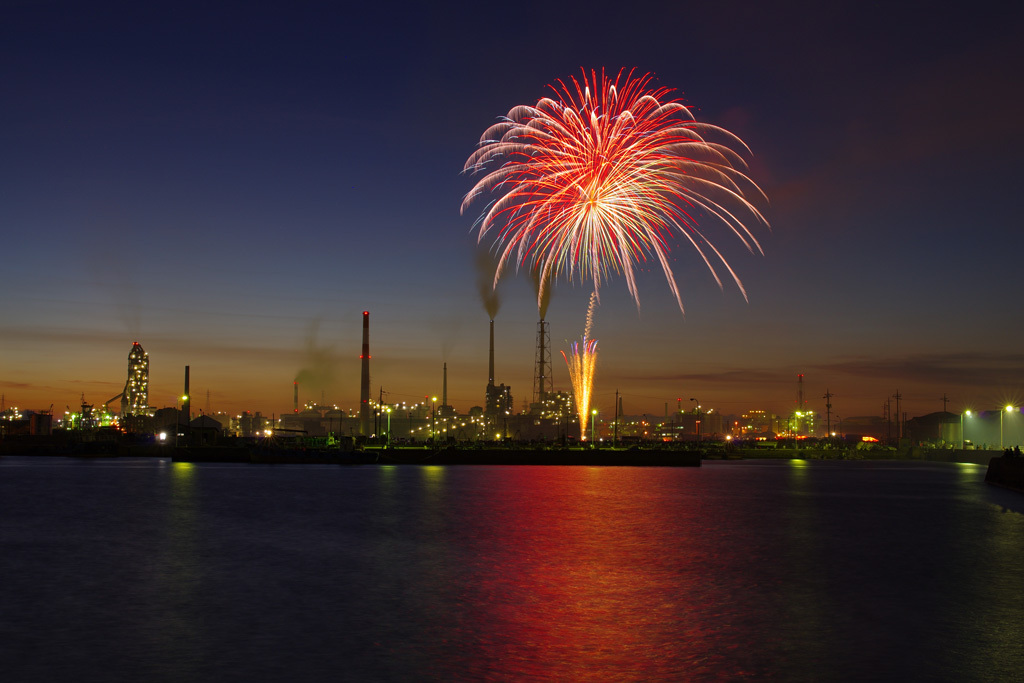花火と夜景