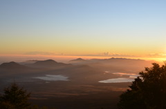 富士山５合目からの朝日２