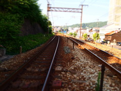 線路の上で