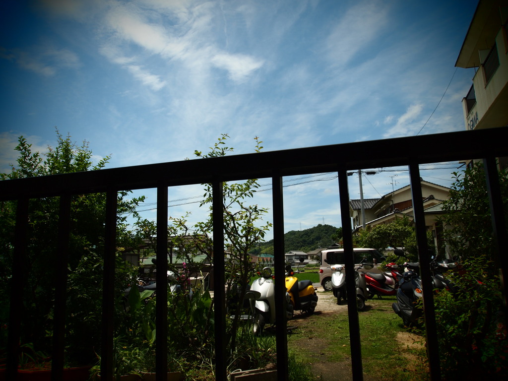 部屋の窓から