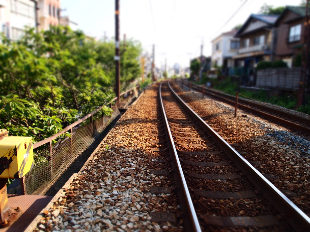 線路の上で２