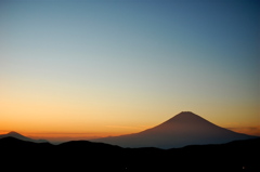 夕方富士