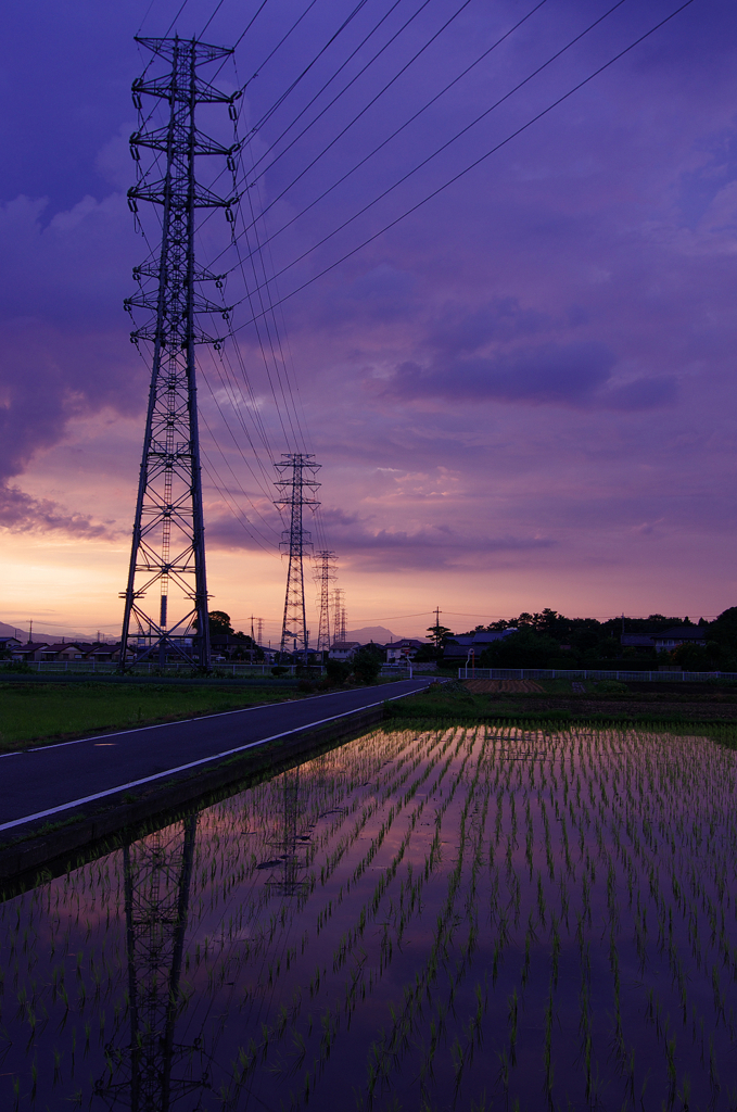 水と夕映え