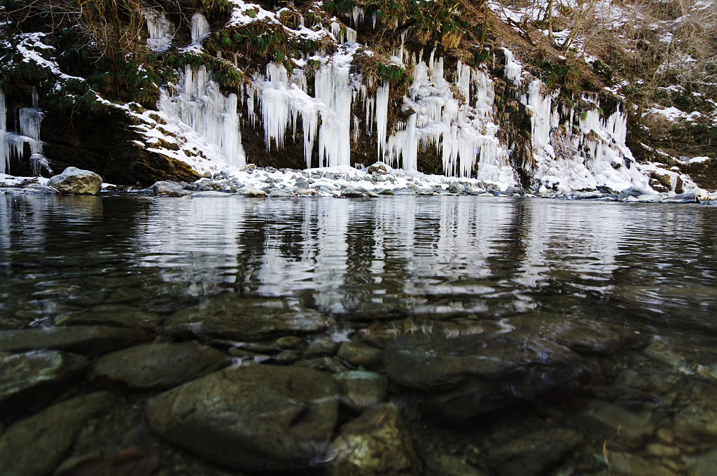 三十槌の氷柱