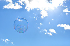 シャボンの中の空