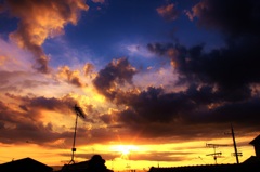 今日の夕日