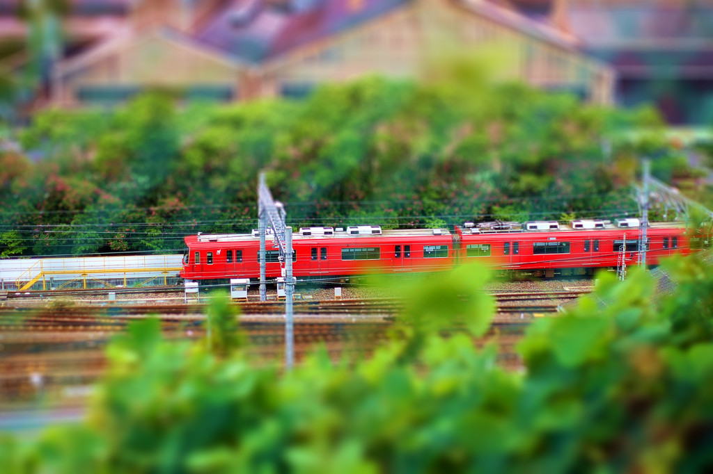 ジオラマで電車
