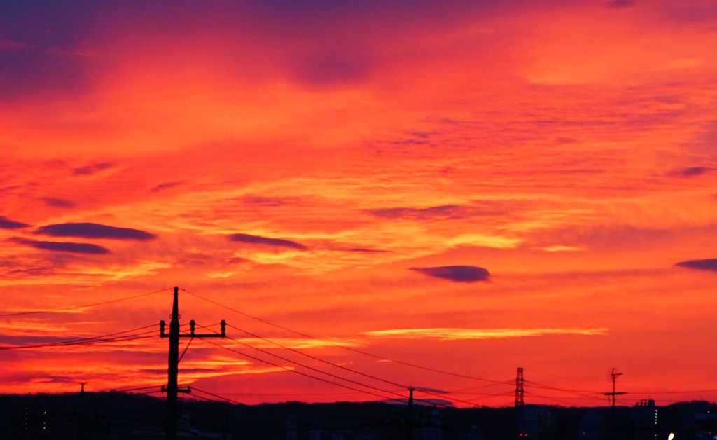 夏を呼ぶ夕焼け