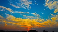 今日の油絵風夕暮れ