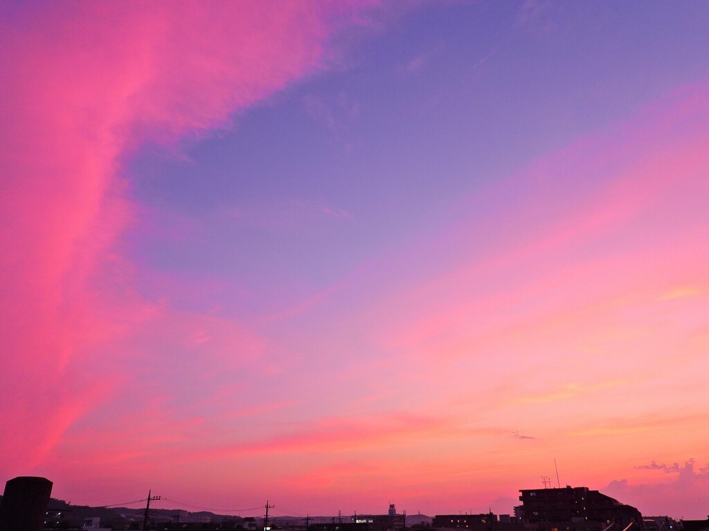 今日も夕焼け