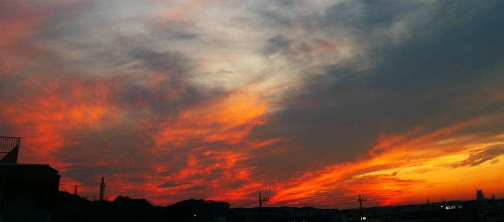 まるで山林火災