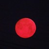 明け方の赤月