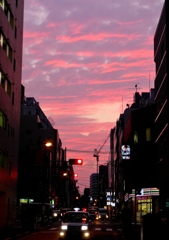 九段の夕焼け