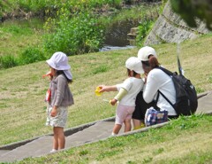 シャボン玉に夢中