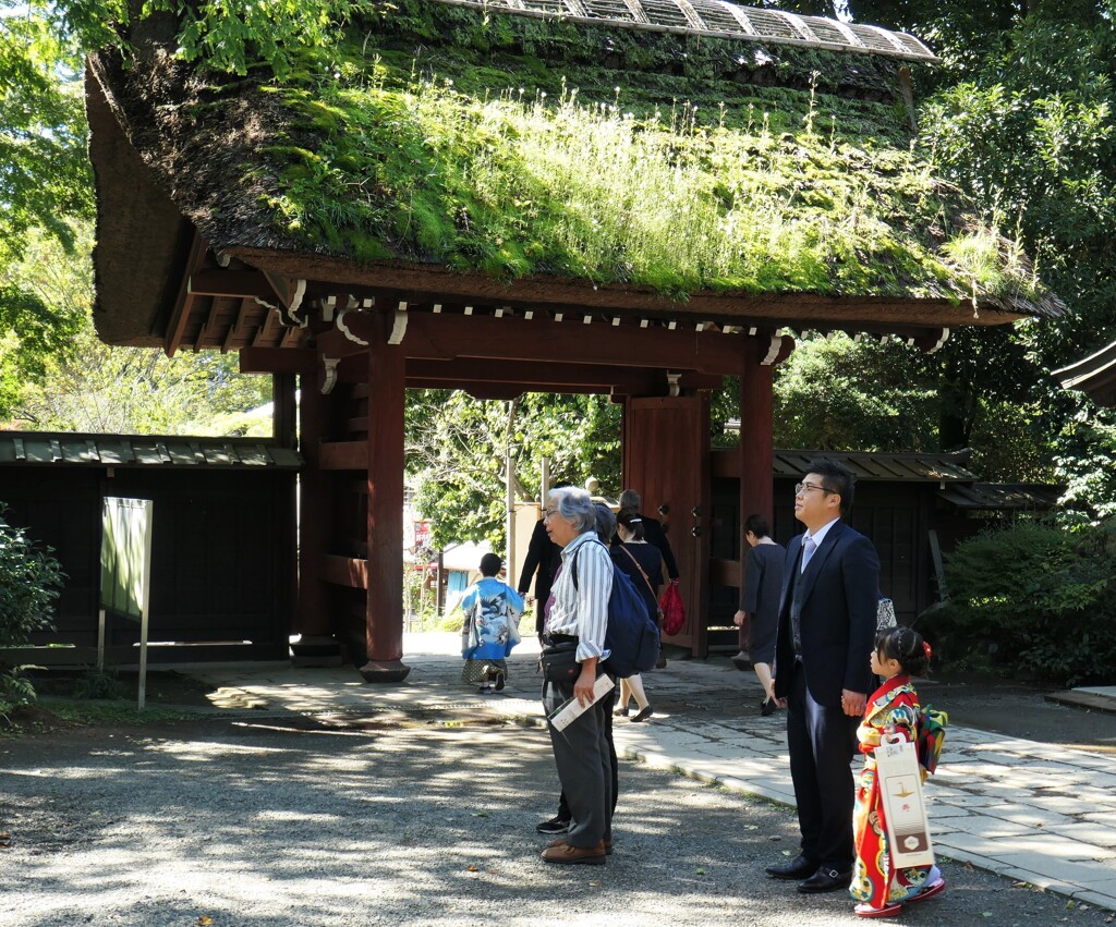 七五三祝いのパパも