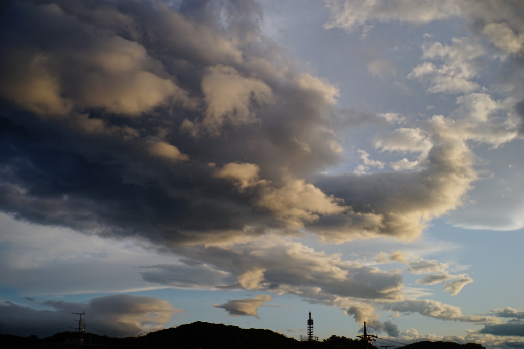 湧き上がる雲塊