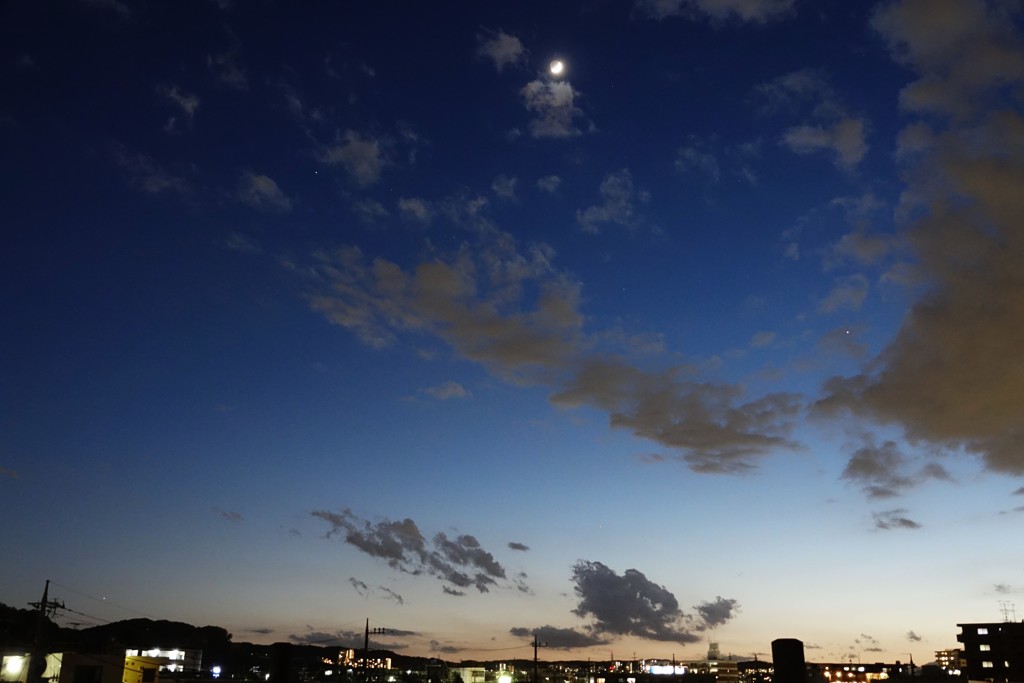 星が見える夕暮れ