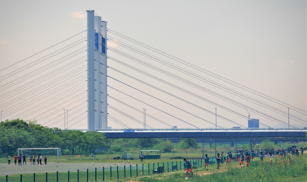 是政橋とサッカーキッズ