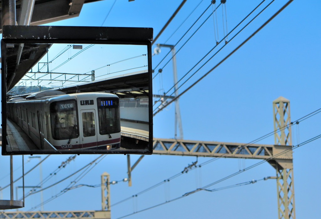 電車が来た