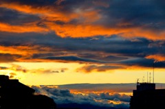 雨上がりの夕焼け
