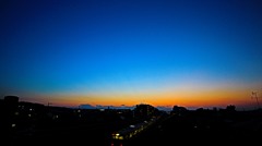 油絵風夕暮れ