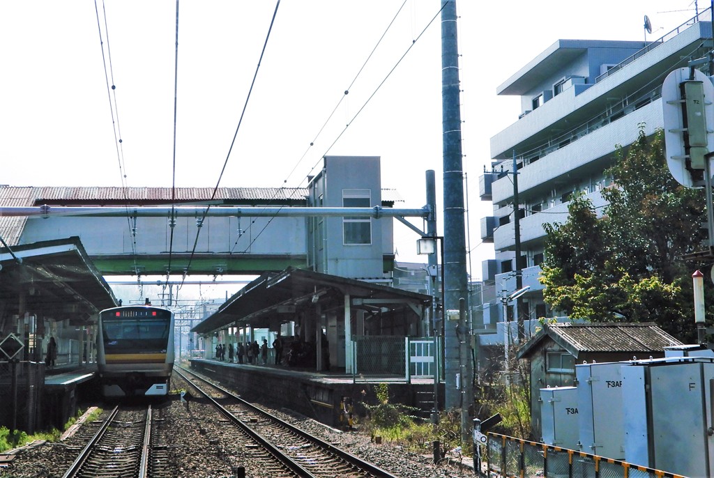久地駅の踏切から
