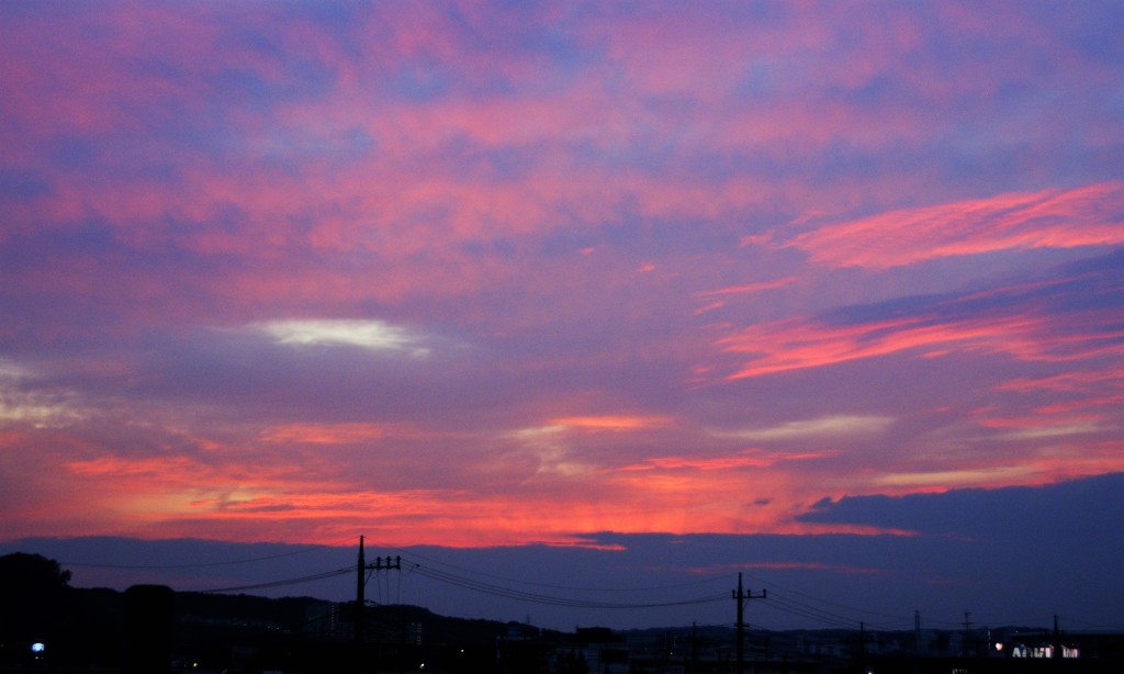 夕陽のカメラマン
