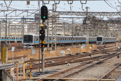 海老名駅の小田急線車両基地