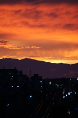 丹沢のシルエットもクッキリ