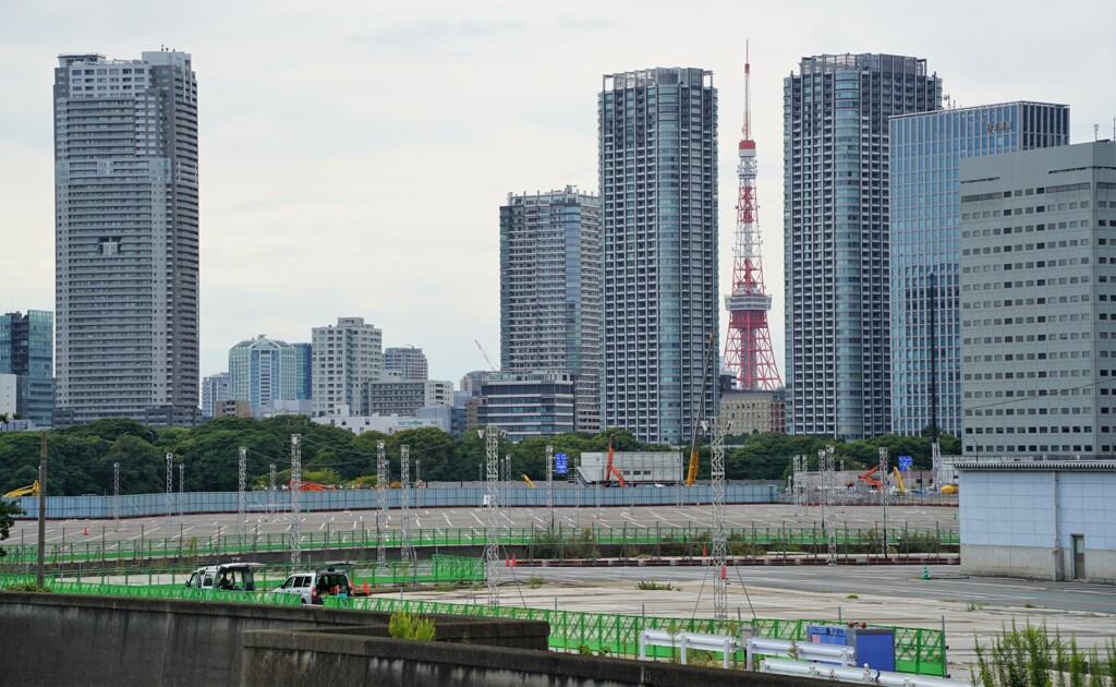 隙間から東京タワー