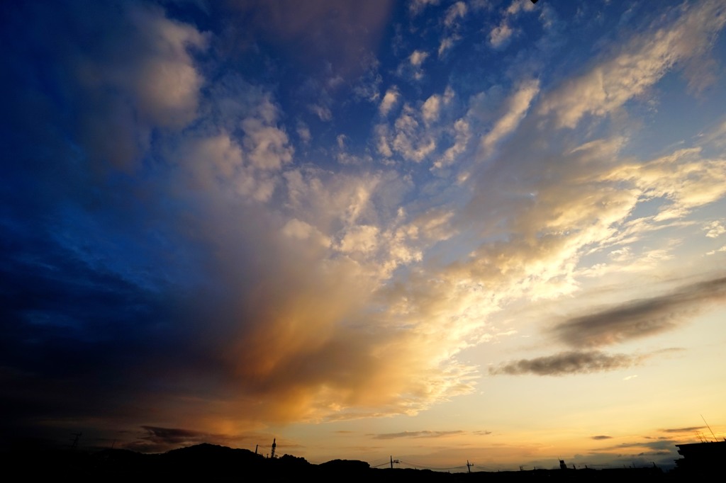 ふっくらとした夕焼け
