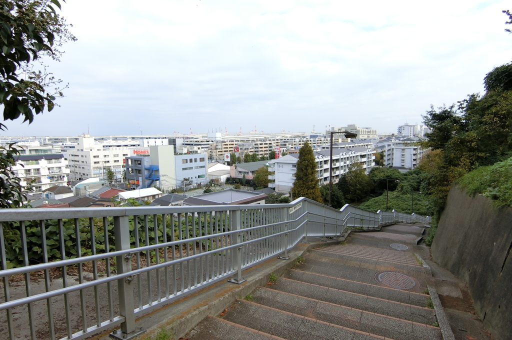 港の見える丘公園の急階段
