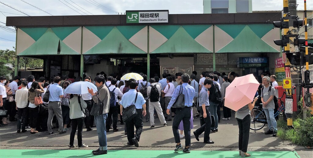 スマホで撮影する人も