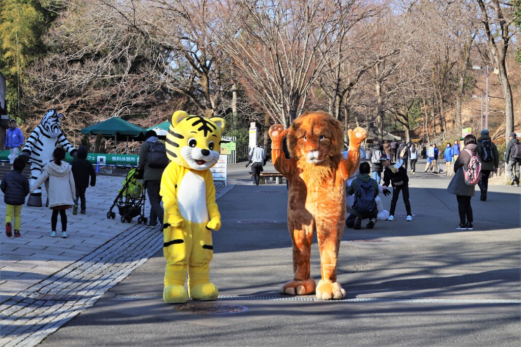人気キャラクターがお出迎え