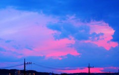 今日の夕焼けはこんだけ