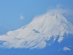 富士山も地吹雪