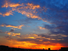 今日の夕焼け