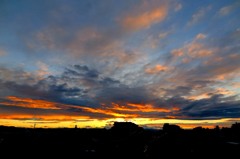 雨上がりの夕焼け