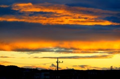 雨上がりの夕焼け