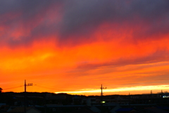 雲が燃え出しました