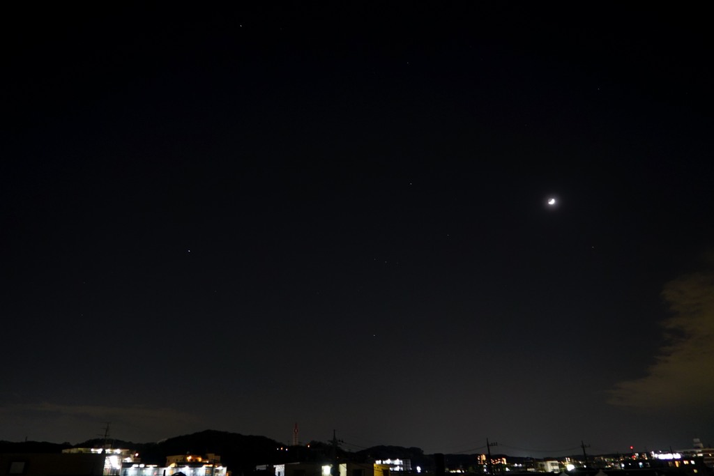 桜散る頃の星空