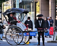 人力車の新婚さん