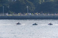 山下公園前に集結